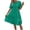 Green, variant on PuLe 【New】 Summer Short Sleeve Dress Womens Summer Boho Dresses Embroidered Casual Round Neck Short Sleeve Midi Dress Trendy Eyelet Sundress ﻿