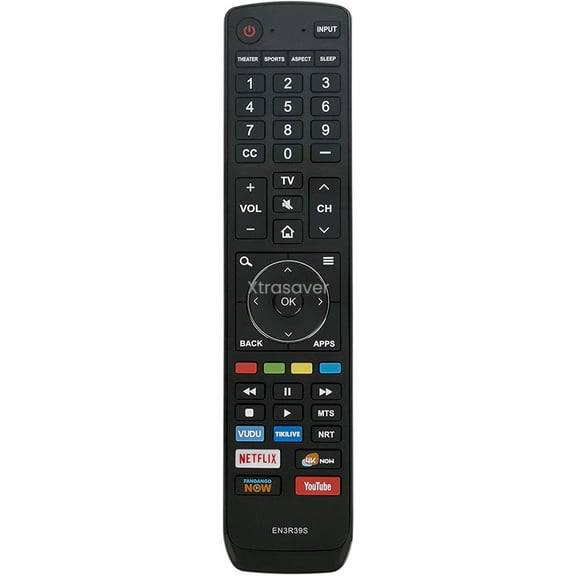 Replacement Sharp Remote EN3R39S for LC55Q7030U, LC-55Q7030U, LC55Q7530U, LC-55Q7530U