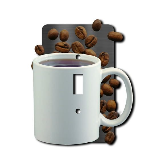 Off The Wall Plates - Coffee Cup - Single Gang Light Switch