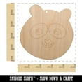 thumbnail image 2 of Happy Panda Face Wood Holiday Christmas Tree Ornament Unfinished DIY Pre-Drilled Craft, 2 of 7