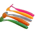 thumbnail image 2 of Xingzhi 10pcs Soft Fish Baits Silicone T-shaped Tail Fish Baits Lures 9 Colors Random, 2 of 5
