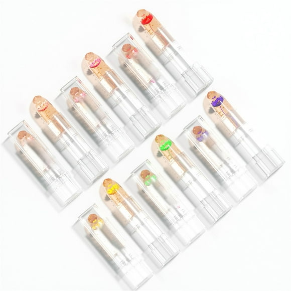 KPLFUBK Dried Flower Lipstick - Color Changing Moisturizing Aquaphor Lip Balm Hydrating