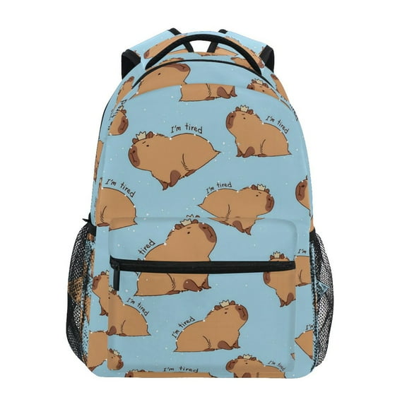 ALAZA Stylish Backpack Capybara Animals Elementary Bookbag Personalized Laptop School Bags Travel Daypack
