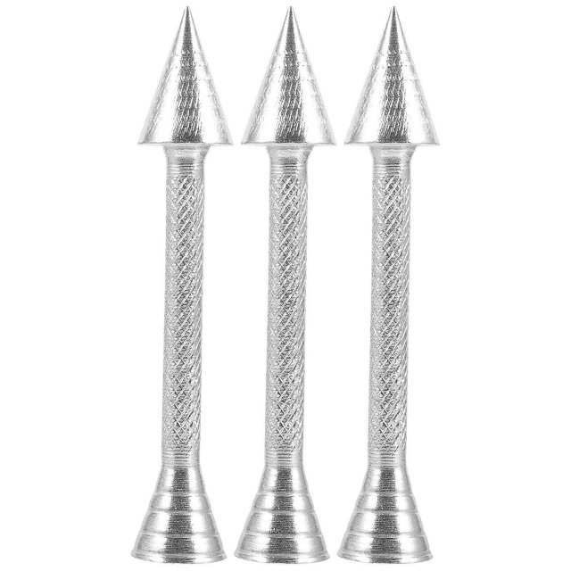 3pcs Aluminium Alloy Flower Nail Baking Pastry Cone Holder Cake Piping Rod Icing Rose Sticks Cake Decoration Tools