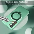 thumbnail image 4 of Compatible with Samsung Galaxy S23 Plus Case with Magnetic Ring Holder [Compatible with Magsafe & Camera Lens Protector] Soft TPU Shockproof Kickstand Phone Case for Galaxy S23 Plus Green, 4 of 12