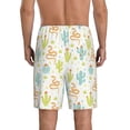 thumbnail image 3 of Kdxio Snake And Cactus Print Mens Sleep Shorts Bottoms Soft Comfy Pajama Wear Pants with Drawstring Pockets, 3 of 7