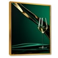 thumbnail image 2 of Designart "Prestige'S Profile Green Champagne II" Champagne Floater Framed Canvas Wall Art, 2 of 5