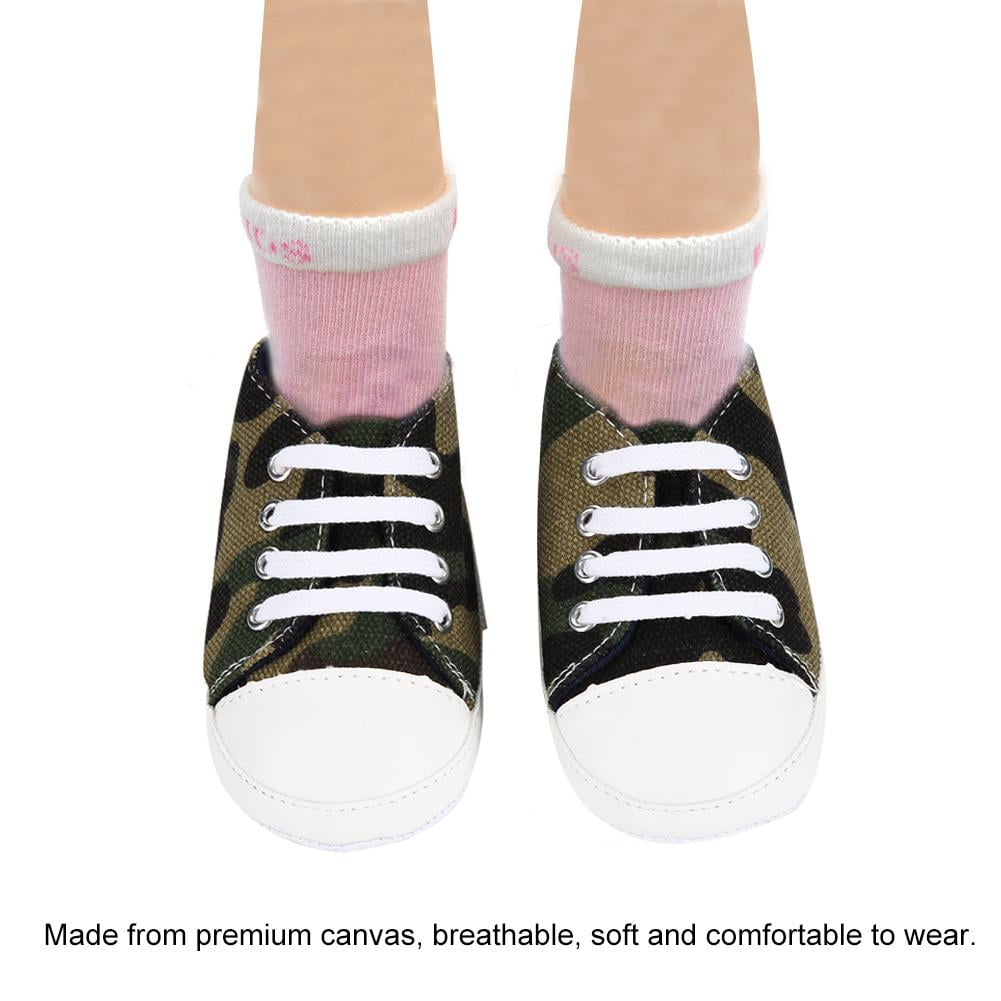 Anti-skid Lace-up Baby Girl Boy Colorful Canvas Shoes Anti-Skid Toddler Prewalke