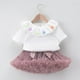 thumbnail image 3 of Falda de tul de verano, falda de princesa azul, falda de malla con lunares, falda de color liso para niñas, falda de tul para el pelo, 3 of 3