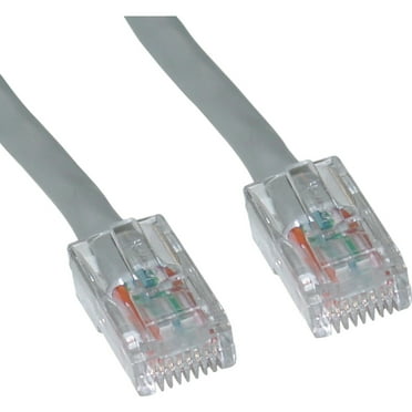 CableWholesale Cat5e Gray Ethernet Patch Cable, Bootless, 25 foot