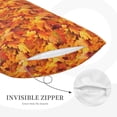 thumbnail image 3 of Sikiie Autumn Maple Leaf Pile Print Plush Pillow Cover, Wrinkle-proof and Stain-resistant Pillow Protector without Pillow Core, Home Decoration-20"x30", 3 of 6
