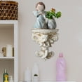 thumbnail image 1 of Estante flotante decorativo de resina, estatua, figura de ángel para dormitorio, escultura de pared, organizador para guardería, baño, libros, oficina Crema, 1 of 8