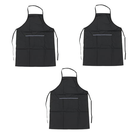 

BESTONZON 3Pcs Waterproof Pure Color Adults Apron Exquisite Barber Shop Use Apron