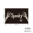 thumbnail image 4 of JOOCAR Spooky Skeleton Hands and Spider Halloween Linen Table Mats Set of 4 for Home Kitchen Table Decor 12x18 inch, 4 of 5