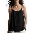 thumbnail image 3 of Frostluinai Débardeurs Fluides pour Femmes à Bretelles Spaghetti, Camisole de Superposition Décontractée d'Été Sans Manches à Col Ras du Cou, Chandails Grande Taille, Débardeur de Plage pour Vacances, 3 of 7
