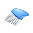 thumbnail image 1 of Linyer Potato Slicer Corrugated Kitchen Vegetable Fries Maker Chopper Stainless Steel Plastic Handle DIY Carrot Slicing Gadget Blue, 1 of 8