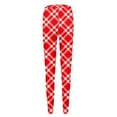 thumbnail image 5 of Christmas Leggings Women's Santa Claus/Buffalo Plaid Print High Waist Underpants Slim Fit Gym Jegging Tights, 5 of 5