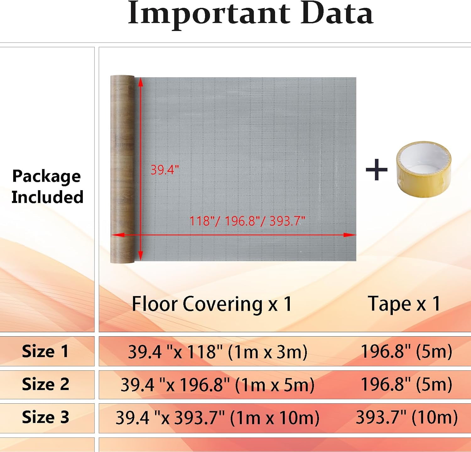 Oxdigi Vinyl Flooring Roll 39.3x196 inches, PVC Leather-Like Linoleum Floor Covering with Tape, Removable- No Adhesive Backing Nature Wood