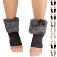 thumbnail image 5 of Women's Winter Woolen Sock With A Flip-top, Knitted Woolen Sock Cuff, White, 5 of 5