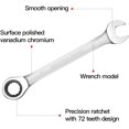 thumbnail image 5 of Airaj Chrome Vanadium Steel 12 Pcs Combination Ratcheting Wrench Set, 8-19 mm, for Car and Home Repair, 5 of 7