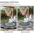 thumbnail image 4 of Aonewoe Round Outdoor Rugs 5Ft Waterproof Patio Plastic Straw Rug Reversible Camping Carpet Indoor Outdoor Area Rug for Patio,Deck,Balcony,Picnic,Beach,Outside, 4 of 6