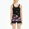 thumbnail image 4 of Ounisa Womens Blouson Striped Printed Push up Strappy T-Back Tankini Top with Shorts, 4 of 8