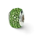 thumbnail image 1 of 925 Sterling Silver Reflections Green Full Preciosa Crystal Bead; for Adults and Teens; for Women and Men, 1 of 2