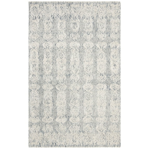 SAFAVIEH Glamour Aubree Abstract Floral Runner Rug, Blue/Ivory, 2'3" x 8'