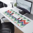 thumbnail image 2 of Long Mouse Pads for Desk,Colorful Geometric Chevron Pattern Desk Mats on Top Of Desks, Desk Mouse Pad Extra Large with 3mm Non-Slip Base and Stitched Edge for Gaming,Office,Work,Home 31.5"x11.8", 2 of 6