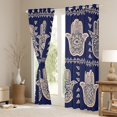 thumbnail image 3 of Homewish Bohemian Mandala Black Out Curtains for Teens Boys Girls,Hippie Floral Flower Curtains Pack of 2 (42x63 Each),Exotic Style Bedroom Curtains,Ultra Soft Home Decor, 3 of 6