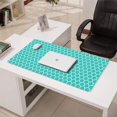 thumbnail image 3 of Long Mouse Pads for Desk,Turquoise Geometric Quatrefoil Pattern Desk Mats on Top Of Desks, Desk Mouse Pad Extra Large with 3mm Non-Slip Base and Stitched Edge for Gaming,Office,Work,Home 31.5"x15.7", 3 of 6