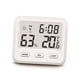 thumbnail image 1 of Digital Hygrometer Indoor Thermometer, Temperature Humidity Gauge with Desk Clocks for Bedroom Office,Backlit Accurate(White), 1 of 5