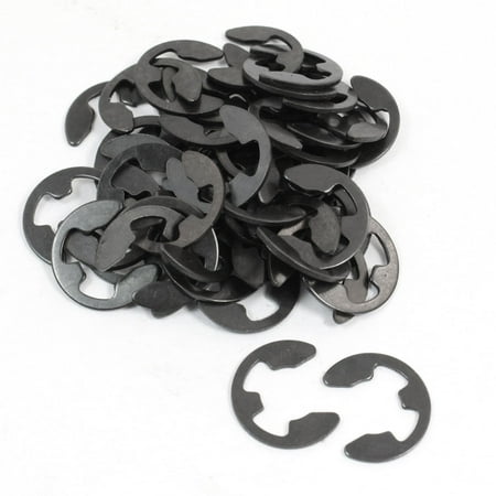 

Spare Parts 9mm Shaft Locking E-Clip Clamp Washer Black 50 Pcs
