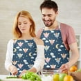 thumbnail image 3 of Dark Blue Fairy Moon Princess Pattern Apron-Garden Aprons for Women with Pockets-Cotton Linen Waterproof Kitchen Cooking Gardening Aprons Adjustable for Kitchen,Cooking,BBQ and Salon 33x27 Inch, 3 of 7