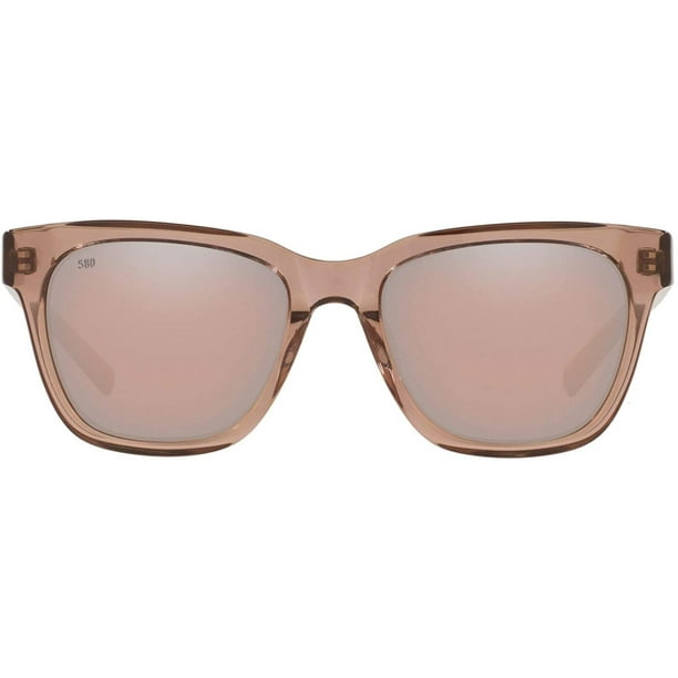 Costa Del Mar Men S Coquina Round Sunglasses Shiny Taupe Crystal Copper Silver Mirrored Polarized 54 Mm Acetate Glass Lenses By Visit The Costa Del Mar Store Walmart Com Walmart Com