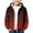Wine, variant on Coerni Oversized Fuzzy Fleece Sweatshirt for Boys Girls Fleece Lined Sherpa Pullover Full Zip Gradient Thermal Jacket Hoodies Coat