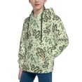 thumbnail image 2 of Lsque Green Snake Patten Youth Hoodie Sweatshirt Pullover with Kangaroo Pocket Boys and Girls Hoodie Warm Hoodie for Kids-Large, 2 of 6