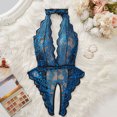 thumbnail image 6 of Levmjia Lingerie Set Lace Teddy Bodysuit One Piece Lingerie For Women Solid Color Soft Sheer Mesh Sleepwear Romantic Valentines Day Gift, 6 of 9