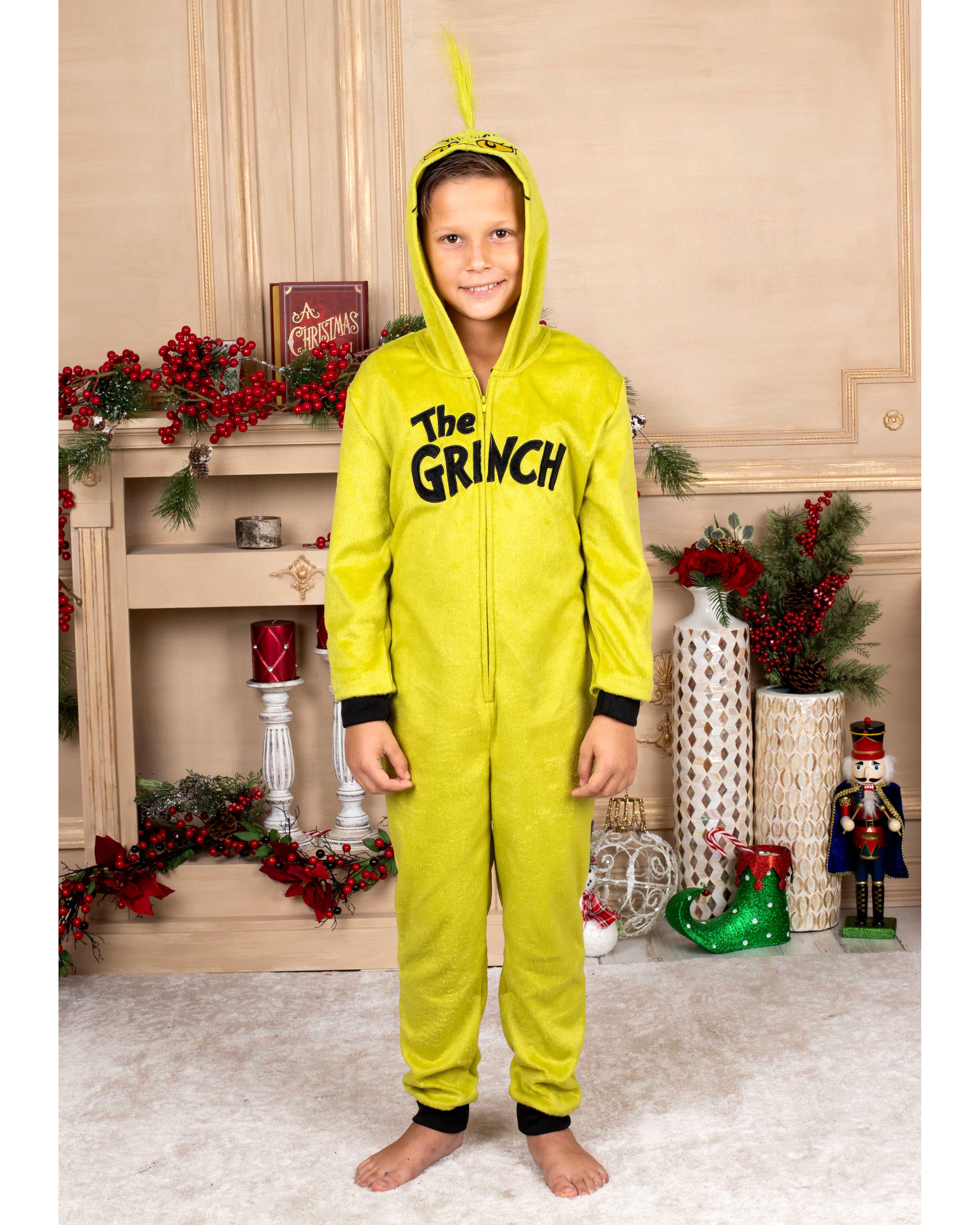 Seuss The Grinch Matching Family Costume Pajama Union Suit For Adults Kids Toddlers Dr 