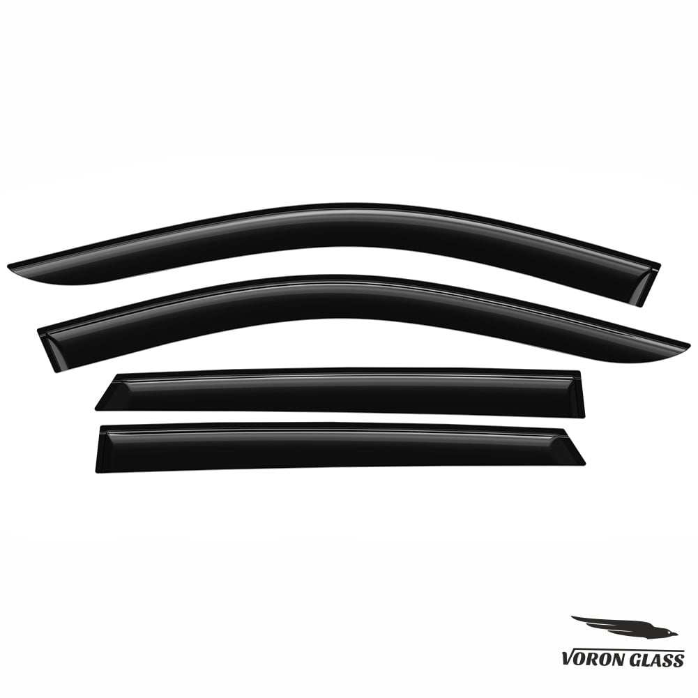 Voron Glass Tape-On Rain Guards for Hyundai Santa Fe 2013-2018, Window Deflectors, Vent Window Visors, 4 Pieces - 100312