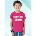 thumbnail image 2 of Breast Cancer Support Squad Pink Ribbon Youth T-shirt, XS, Cyber Pink, 2 of 6