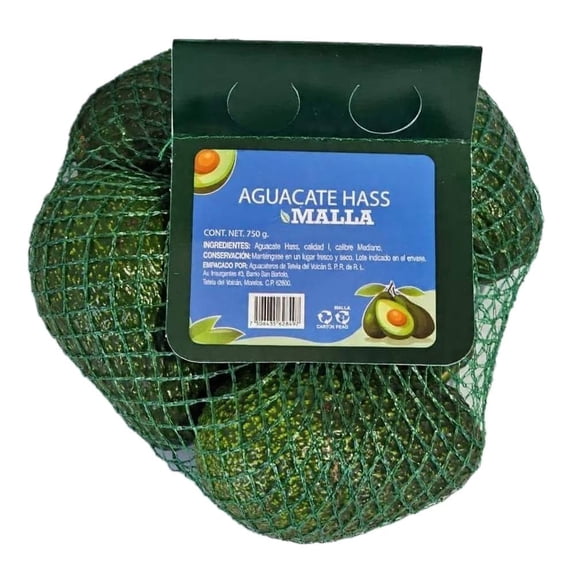 Aguacate Hass Frutas Y Verduras Frescas En Malla 750 G