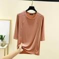 thumbnail image 2 of Maean Women 3/4 Sleeve Shirts Soft Comfortable Basic Crew Neck Pullover Top Loungewear Pajamas Tee, 2 of 6