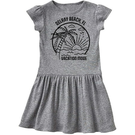 

Inktastic Summer Vacation Mode Delray Beach Florida Gift Toddler Girl Dress
