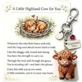 thumbnail image 4 of CaiYueKe Highland Cow Keychain Zodiac Month Keychain Animal Themed Keychain Inspirational Gift for Quiet Strength Reminder Daily Motivational Keychain for Men Women Birthday Gift Friendship Gift, 4 of 9