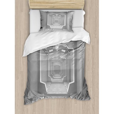 Ambesonne Outer Space Supernatural Science Based Light Travel To Planet Solar System Explore Image Duvet Cover Set