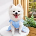 thumbnail image 5 of Nebwoak Dog Wedding Dress with Leash, Cute Dog Bridal Dress for Weddings & Parties, Adorable Pet Dress with Bow, M Size Blue Dog Formal Dress for Photoshoots, 5 of 6