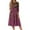 Hot Pink, variant on WTOBBY Women's Fashion Round Neck Floral Print 3/4 Sleeve Midi Dress, Stylish Digital Design Sundress with Flowy Silhouette for Summer,Mint Green S