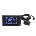 thumbnail image 2 of Electric Bike LCD Display Panel, ABS Shell 24V 36V 48V SM Connector Large Color Screen Easy Installation Electric Scooter LCD Display  for 0.9in Handlebars, 2 of 7