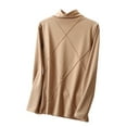 thumbnail image 3 of Sanbonepd Women Casual Fall Winter Multicolor Knit Sweater Thermal Turtleneck Top, 3 of 3